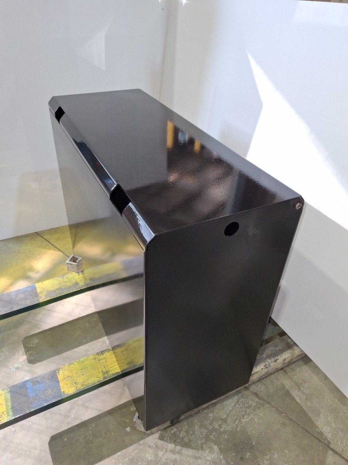 Finished battery tray with lid at RnD Fabrications